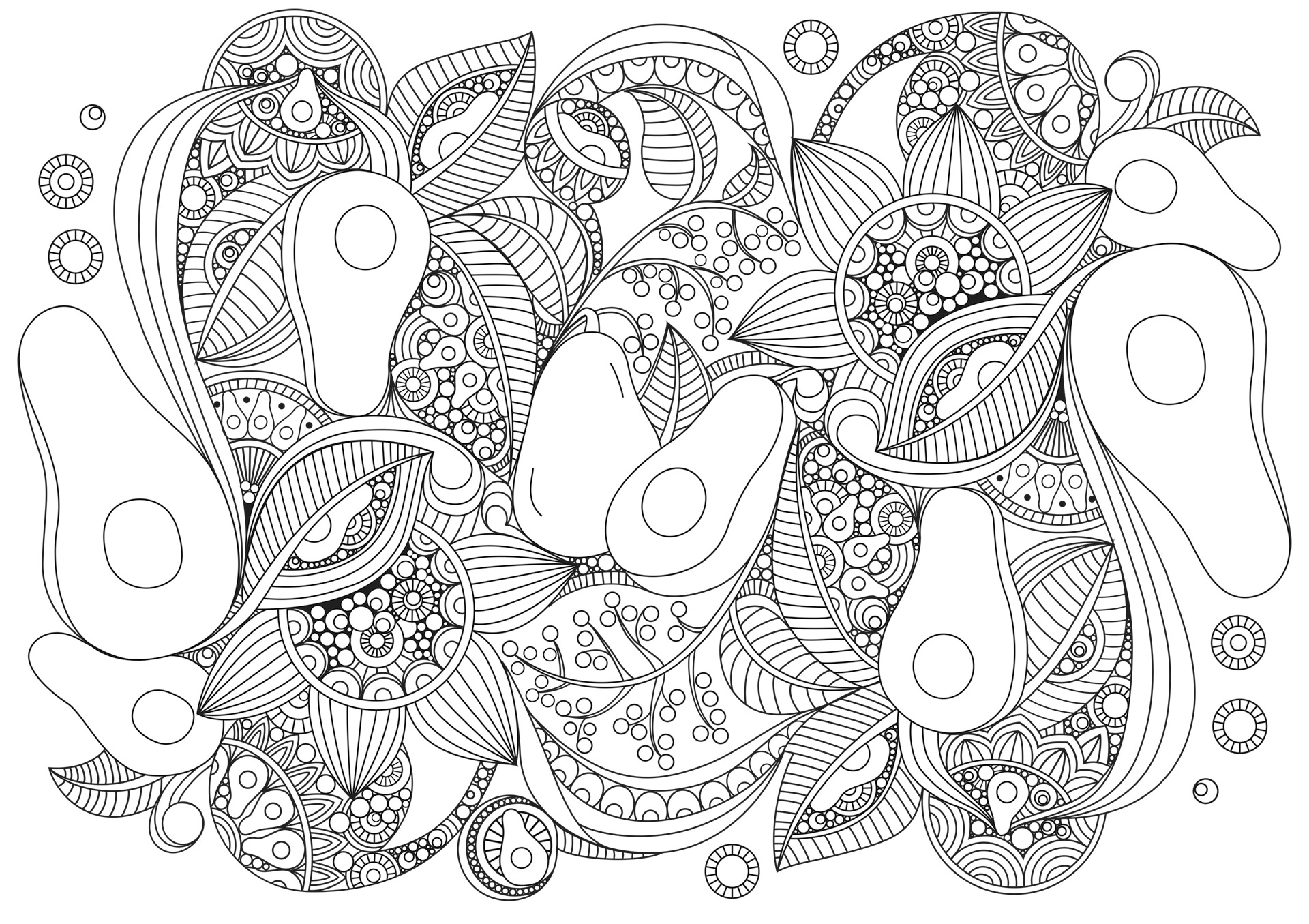 Antystresowa kolorowanka z awokado